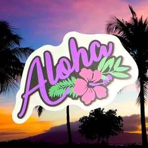 ALOHA Hawaii Aloha State Ohana Shaka Travel 808 Samoan Love Deco Single Sticker